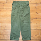 50s Vintage Canadian Army Jungle Bush Trousers - 32x29