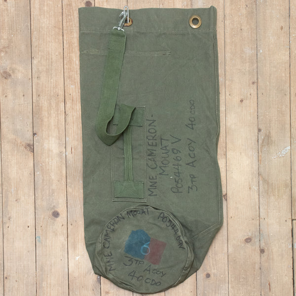 80s Vintage Royal Marines Customized Canvas Duffel Bag