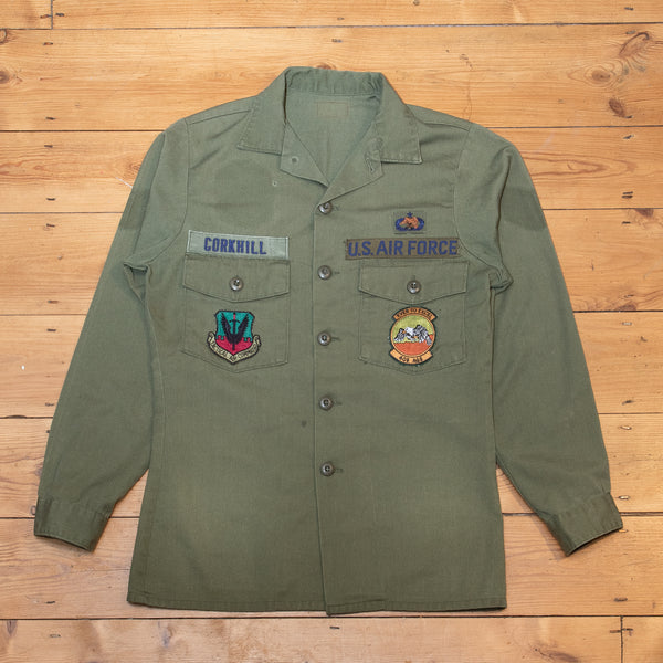 1970s Vintage US Air Force OG-507 Dura-Press Utility Shirt - X-Small