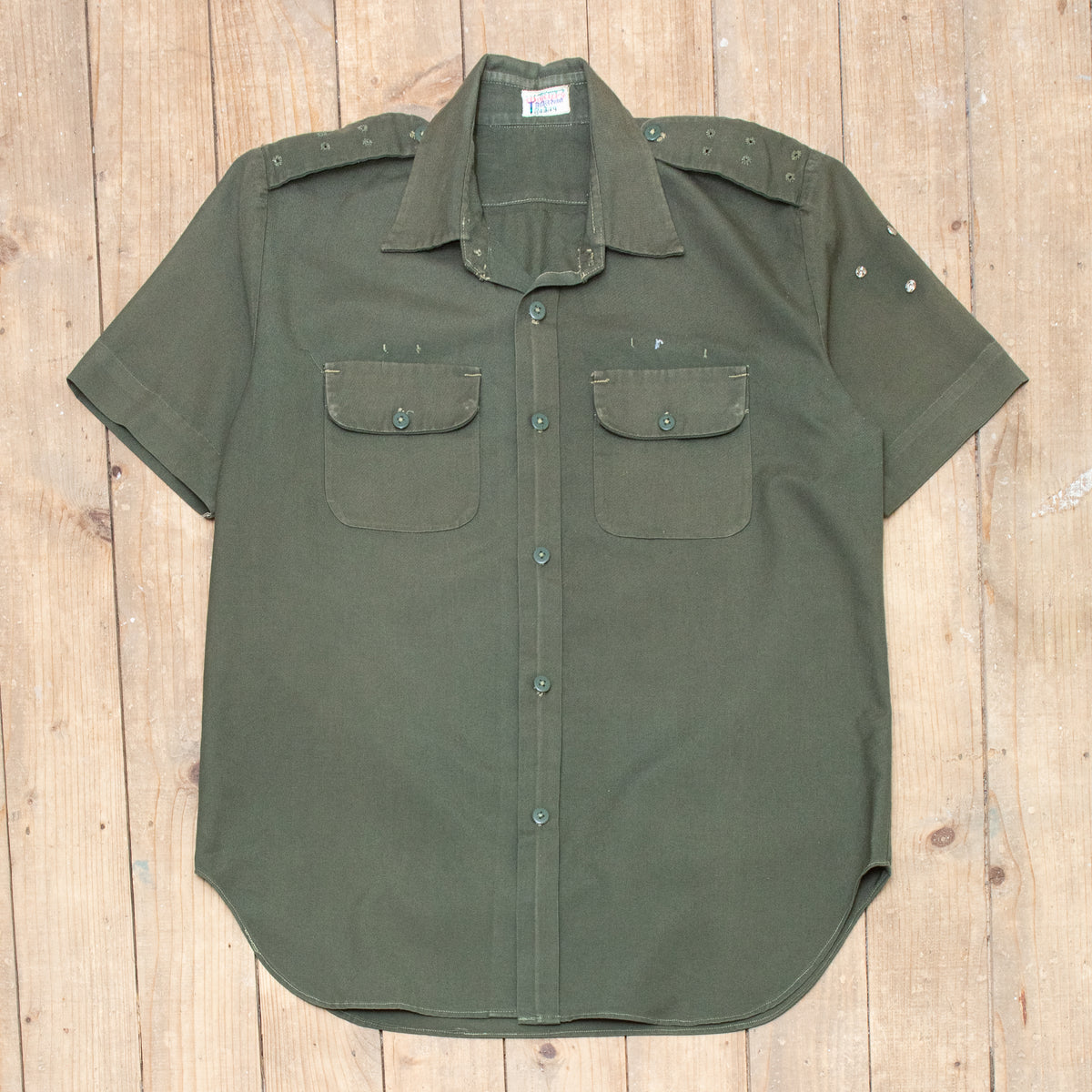 70s Vintage Tailor-Made Indian Army Utility Shirt - Large – Omega Militaria